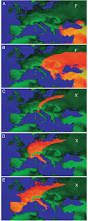 Figure 2: Simulation of the spread of neolithic farming