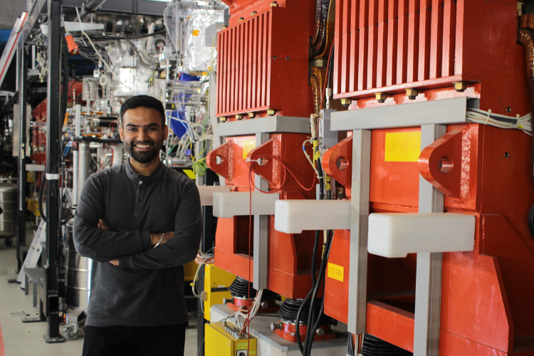 Dr Ragandeep Singh Sidhu at work at the storage ring ESR at the GSI/FAIR laboratory in Germany