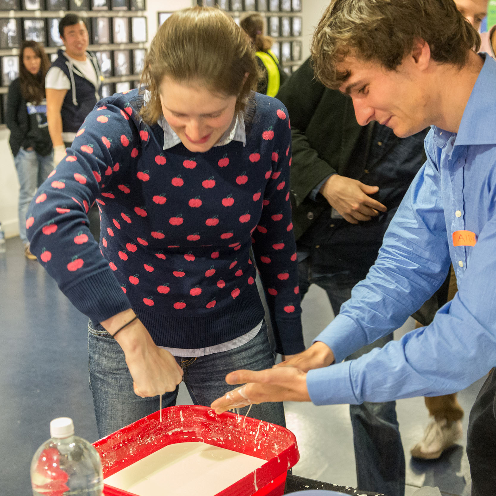 Dr Aidan Brown with Corn Starch. Image: Dr Michiel Hermes.