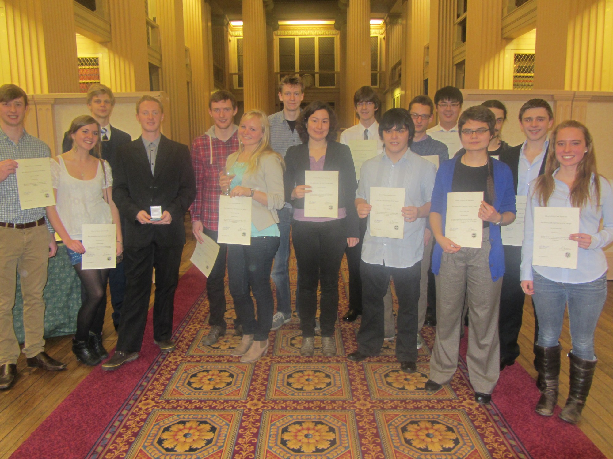 Award recipients from the School of Physics &amp; Astronomy.