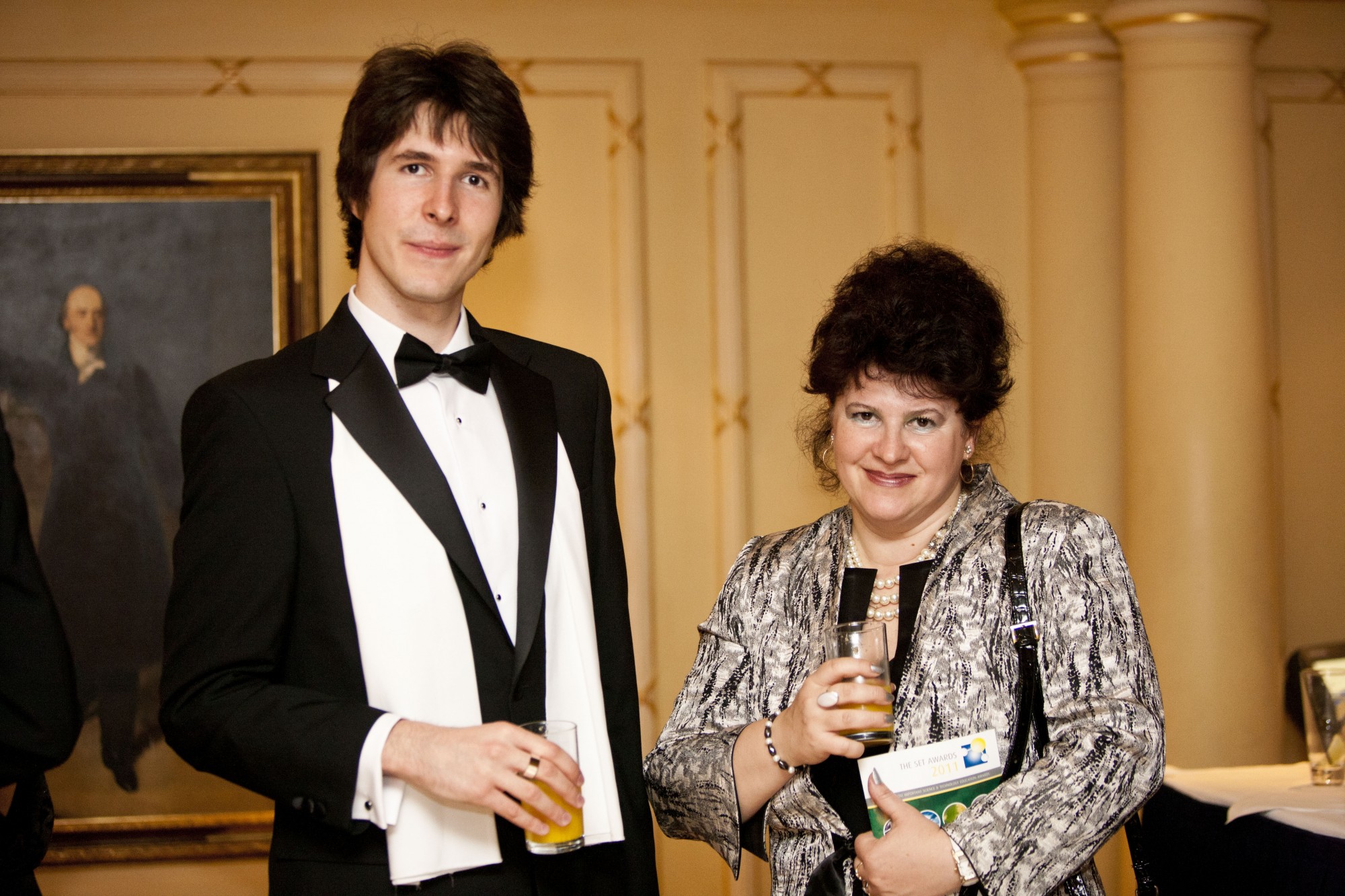 Flaviu Cipcigan and his mother, Dr Liana Cipcigan, at the SET Student of the Year Awards.