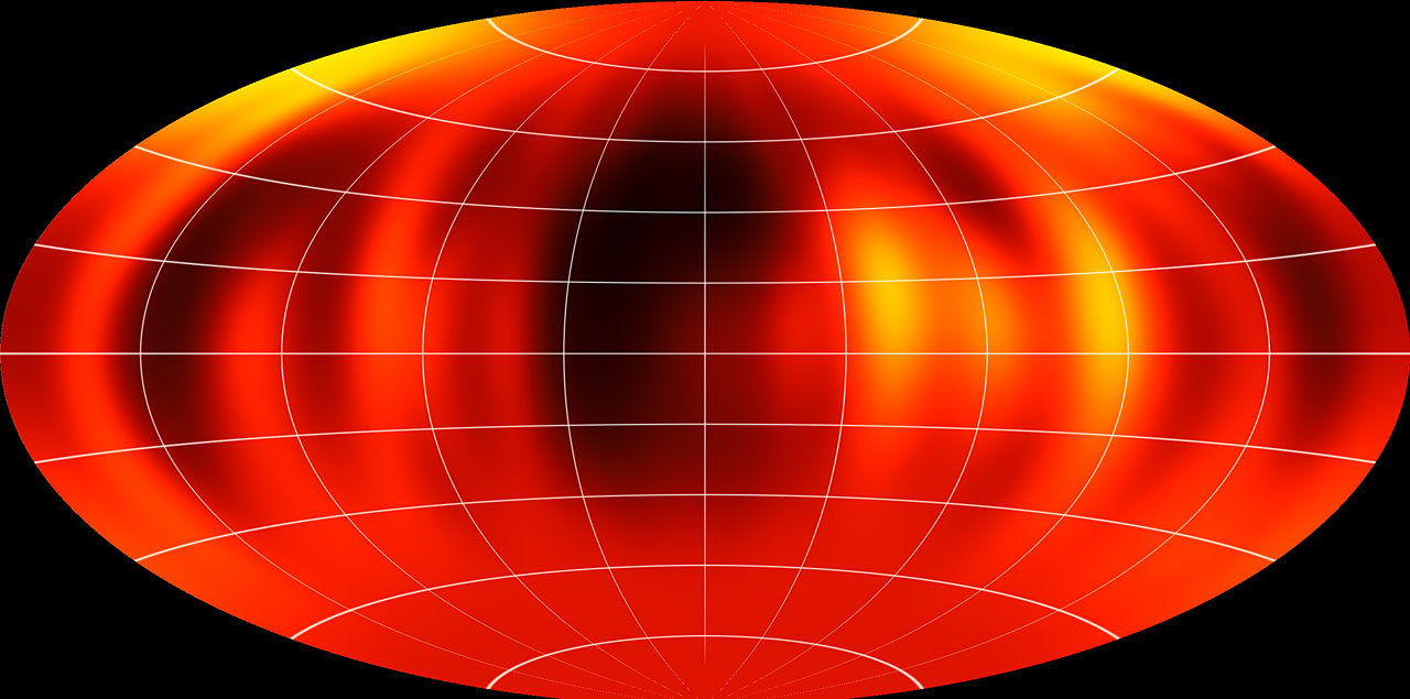 Surface map of Luhman 16B recreated from VLT observations. Credit: ESO/I. Crossfield.