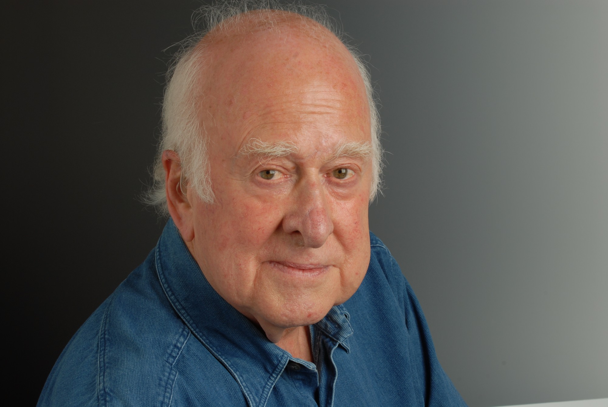 Photographic portrait of Peter Higgs taken by Peter Tuffy. 17 June 2009.