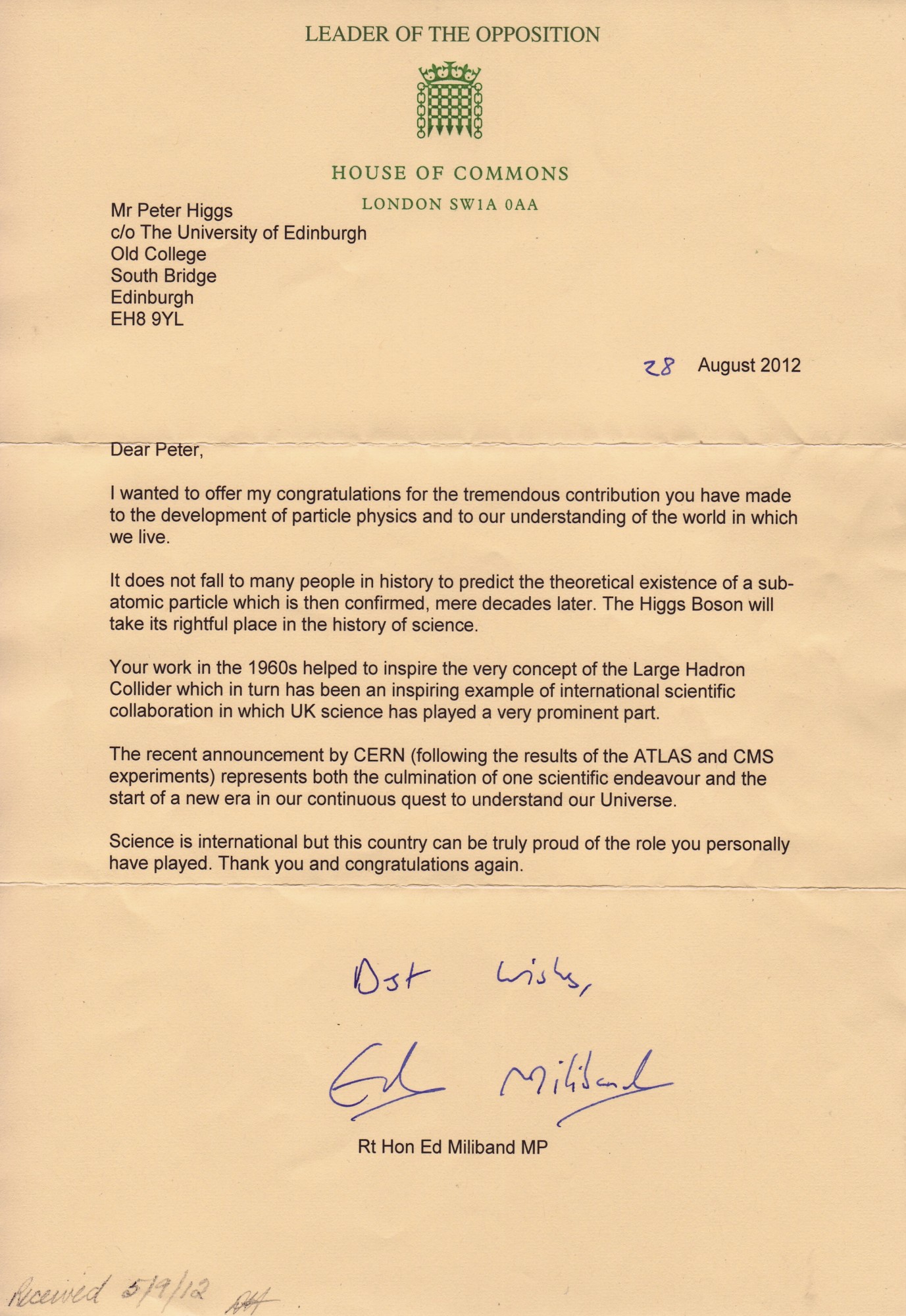 Leader of the Opposition, HM Government