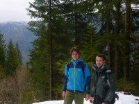 Flaviu and Filip Persson (who won best poster award) in the mountains near Le Houches