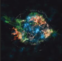 A map of the titanium-44 and iron-60 in the Cassiopeia-A supernova remnant. Image: NASA/NuSTAR satellite