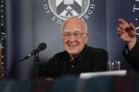 Professor Peter Higgs. Image copyright Graham Clark. 