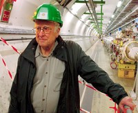 Prof Higgs at CERN. Image: Alan Walker