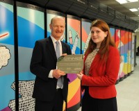 David Willetts, Minister of State for Universities & Science, with Lily Johnson.