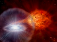 Artist's impression of an X-ray burst.